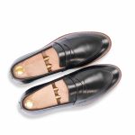 Black Ebony 𝗛𝗮𝗻𝗱-𝗺𝗮𝗱𝗲 Penny Loafer - Image 5
