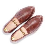 Brown Chestnut 𝗛𝗮𝗻𝗱-𝗺𝗮𝗱𝗲 Penny Loafer - Image 5