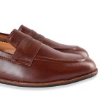 Brown Chestnut 𝗛𝗮𝗻𝗱-𝗺𝗮𝗱𝗲 Penny Loafer - Image 3