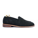 Black Onyx 𝗛𝗮𝗻𝗱-𝗺𝗮𝗱𝗲 Penny Loafer (𝗦𝘂𝗲𝗱𝗲 𝗘𝗱𝗶𝘁𝗶𝗼𝗻)