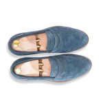 Navy 𝗛𝗮𝗻𝗱-𝗺𝗮𝗱𝗲 Penny Loafer (𝗦𝘂𝗲𝗱𝗲 𝗘𝗱𝗶𝘁𝗶𝗼𝗻) - Image 5