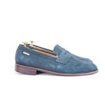 Navy 𝗛𝗮𝗻𝗱-𝗺𝗮𝗱𝗲 Penny Loafer (𝗦𝘂𝗲𝗱𝗲 𝗘𝗱𝗶𝘁𝗶𝗼𝗻)