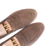 Coffee Bean Brown 𝗛𝗮𝗻𝗱-𝗺𝗮𝗱𝗲 Penny Loafer (𝗦𝘂𝗲𝗱𝗲 𝗘𝗱𝗶𝘁𝗶𝗼𝗻) - Image 2