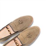 C Olive Taupe 𝗛𝗮𝗻𝗱-𝗺𝗮𝗱𝗲 Tassel Loafer (𝗦𝘂𝗲𝗱𝗲 𝗘𝗱𝗶𝘁𝗶𝗼𝗻) - Image 2