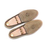 C Olive Taupe 𝗛𝗮𝗻𝗱-𝗺𝗮𝗱𝗲 Tassel Loafer (𝗦𝘂𝗲𝗱𝗲 𝗘𝗱𝗶𝘁𝗶𝗼𝗻) - Image 6